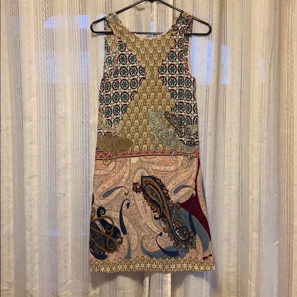 Paisley print mini dress